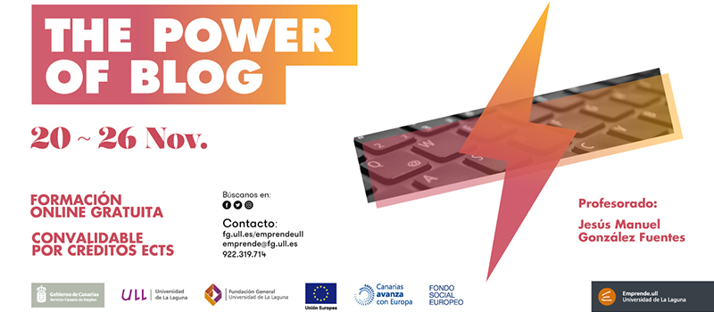 CURSO EMPRENDE ULL THE POWER OF BLOG