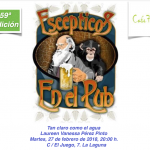 Cartel de la 59ª edición del evento de debate "Escépticos en el pub".