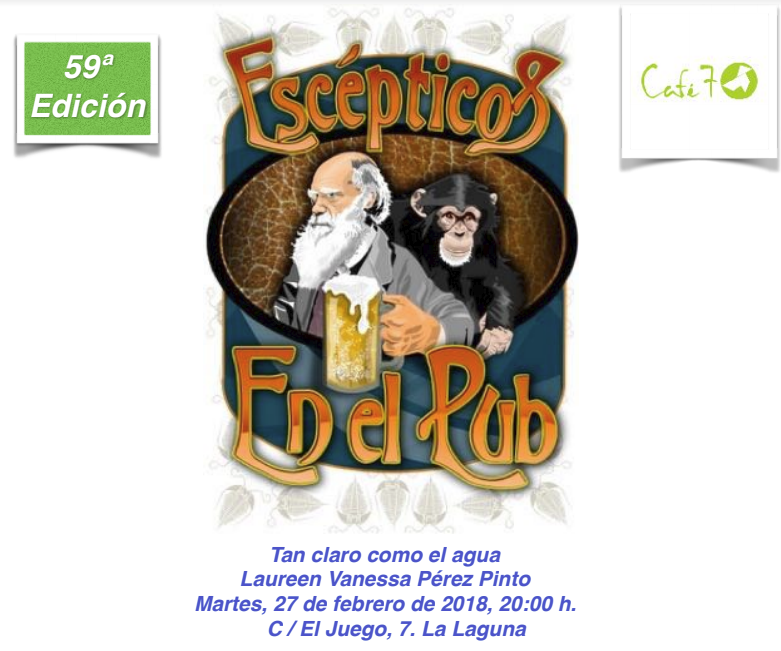 Cartel de la 59ª edición del evento de debate "Escépticos en el pub".