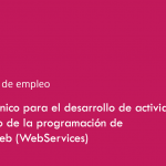 Convocatoria de empleo: Personal para desarrollo de actividades en el ámbito de la programación de Servicios Web