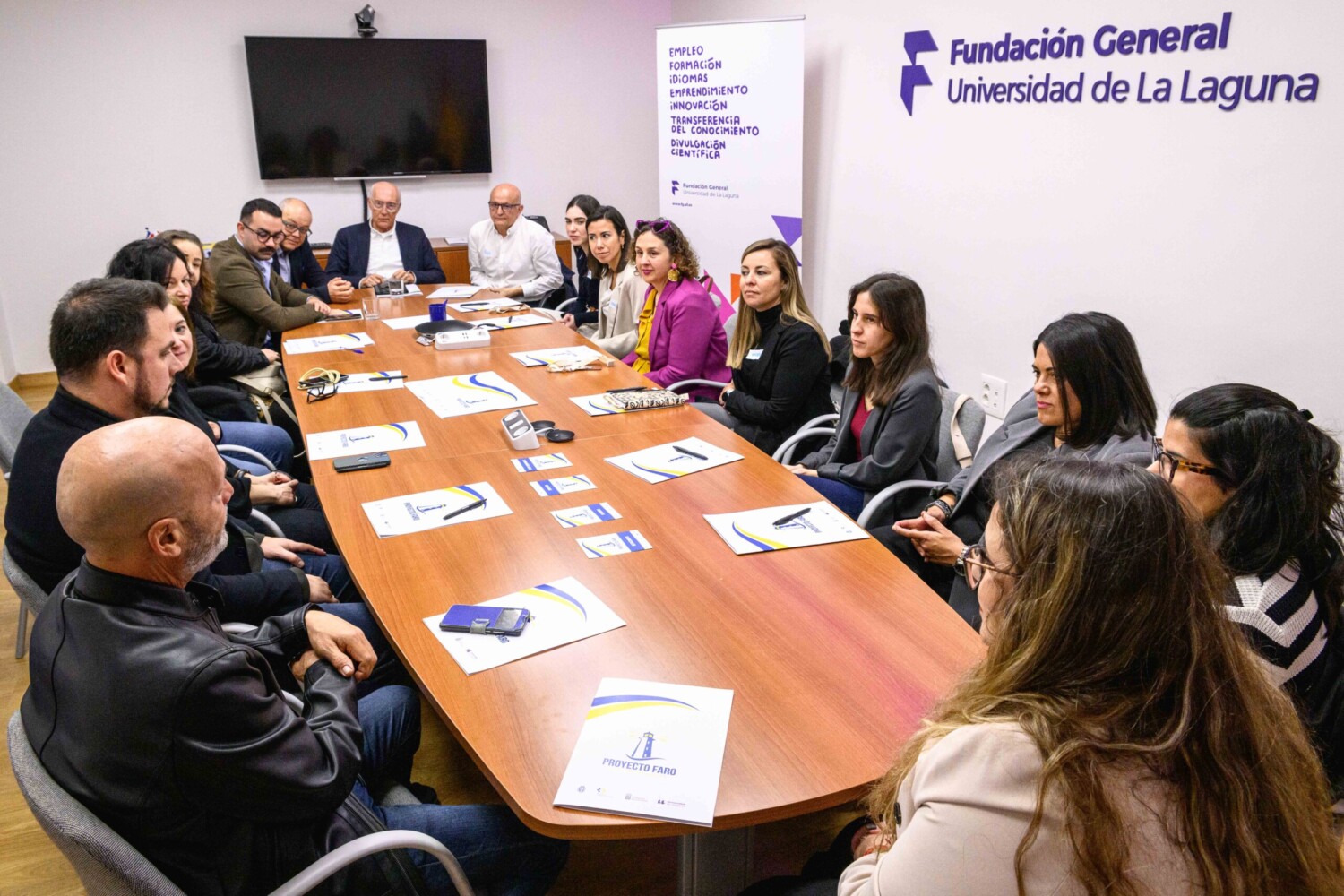 Reunión Proyecto Faro en Fundación General de la Universidad de La Laguna