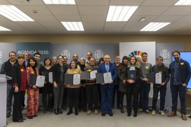 Grupo de entidades que recibieron el premio Activistaspara el Futuro: una España mejor con la Agenda 2030