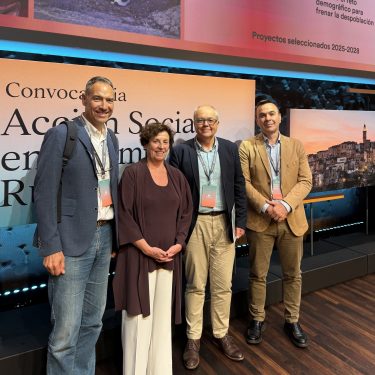Representantes del Proyecto Aridane en la presentación de la convocatoria de Acción Social en el Ámbito Rural de la Fundación “La Caixa”